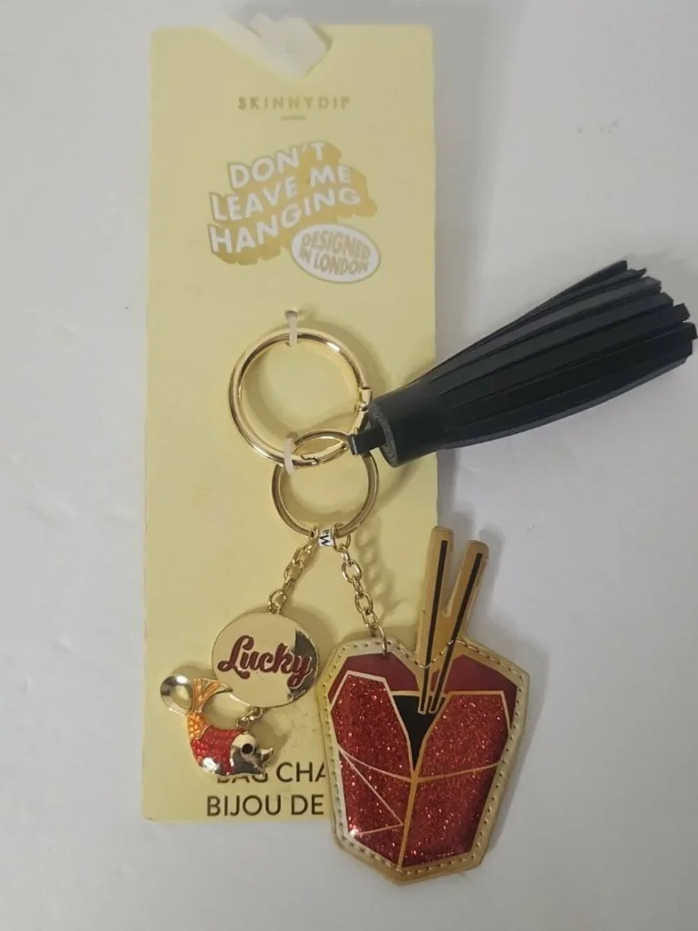 Skinnydip London “Lucky” Chinese Takeout Bag Charm / Keychain